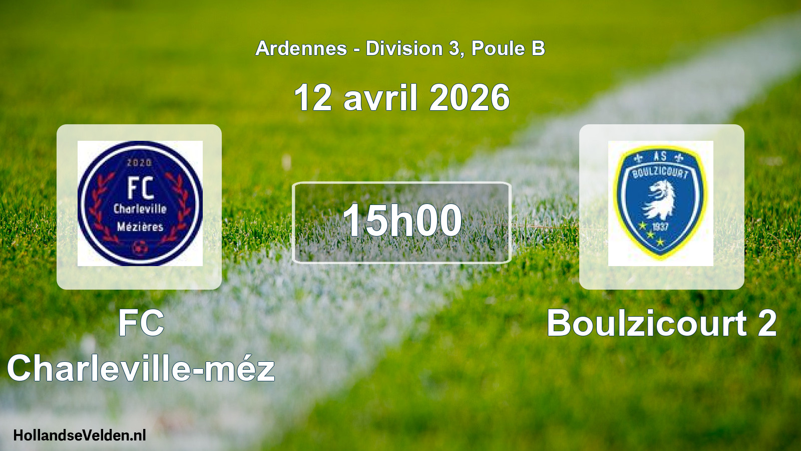 Scheduled Match: FC Charleville-méz - Boulzicourt 2 (12 April 2026)