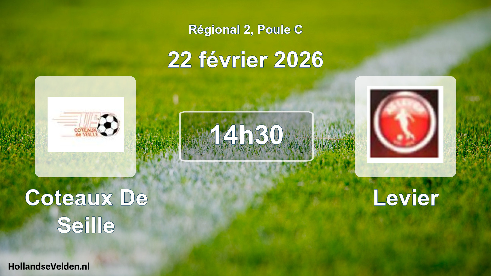 Geplande wedstrijd: Coteaux De Seille - Levier (22 février 2026)