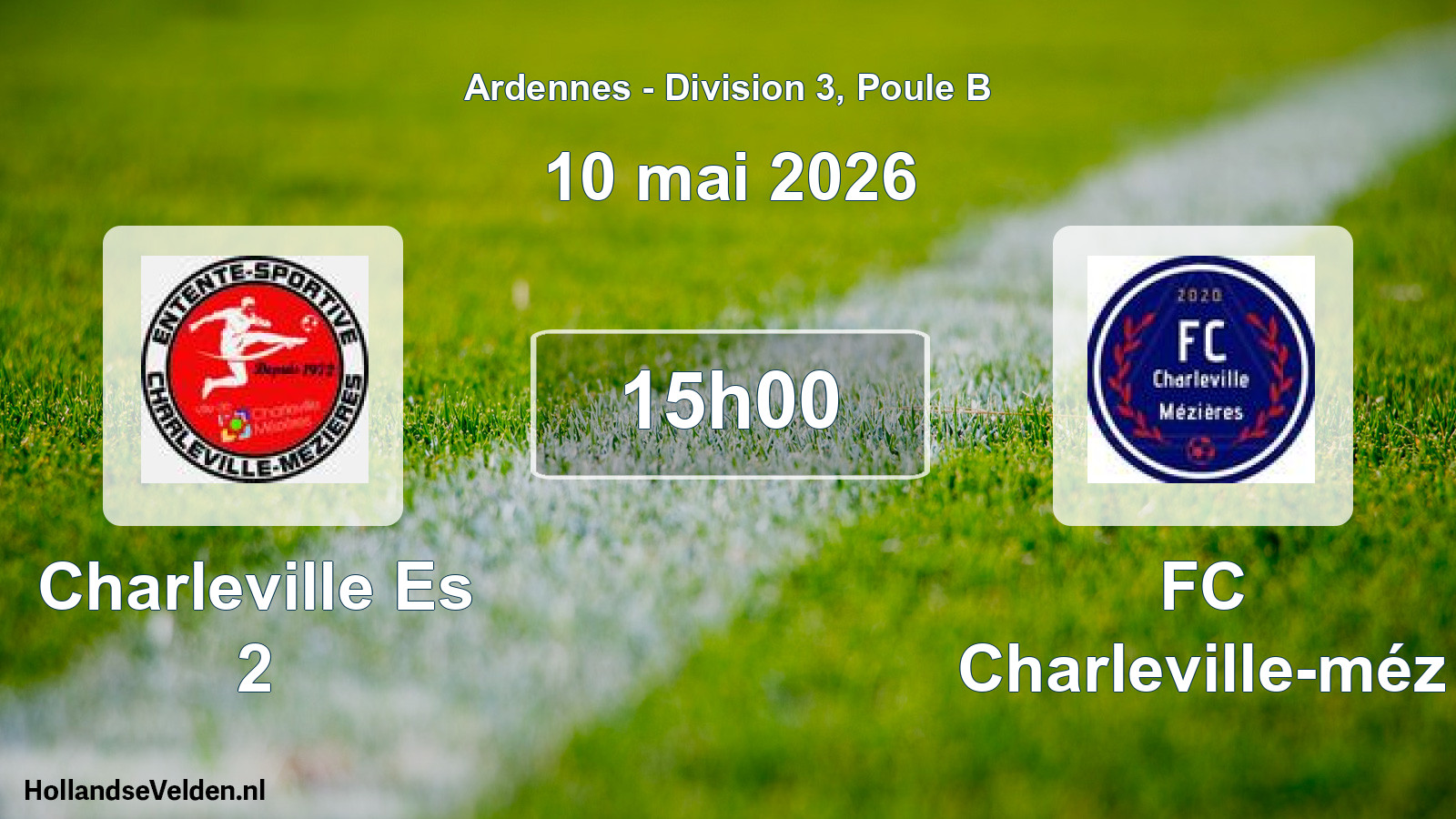 Match programmé: Charleville Es 2 - FC Charleville-méz (10 mai 2026)