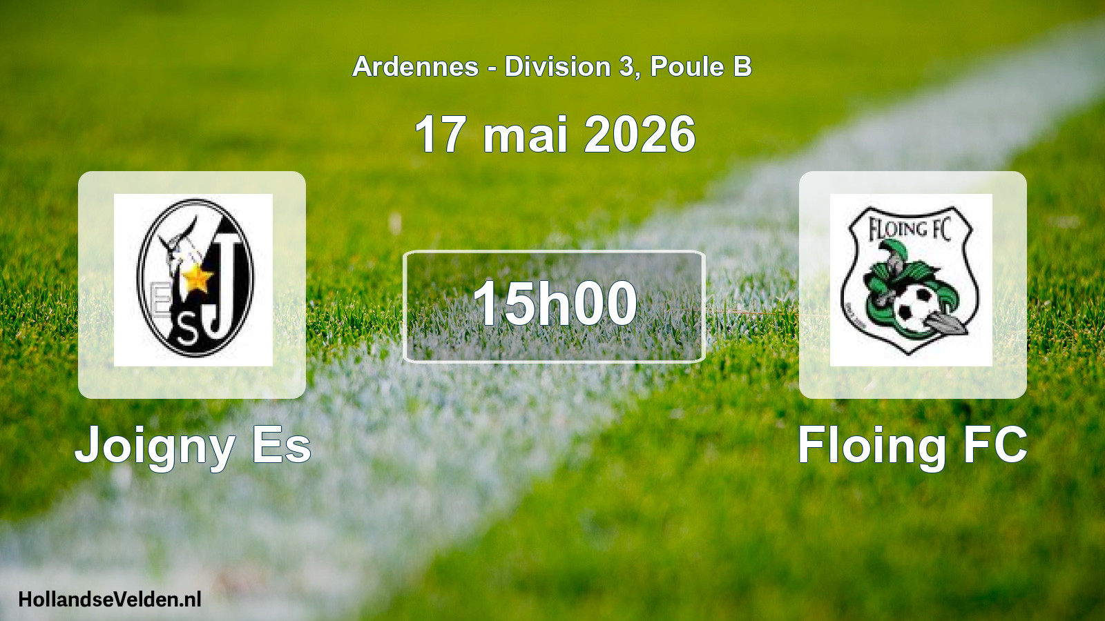 Match programmé: Joigny Es - Floing FC (17 mai 2026)