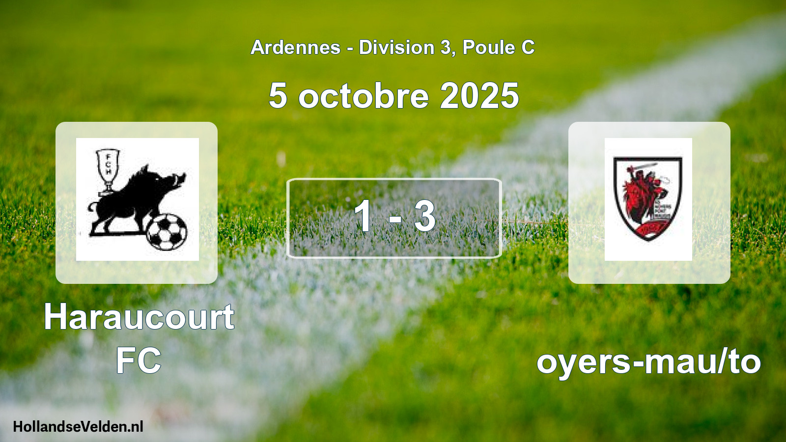 Match joué: Haraucourt FC - Noyers-mau/to 1 - 3 (5 octobre 2025)