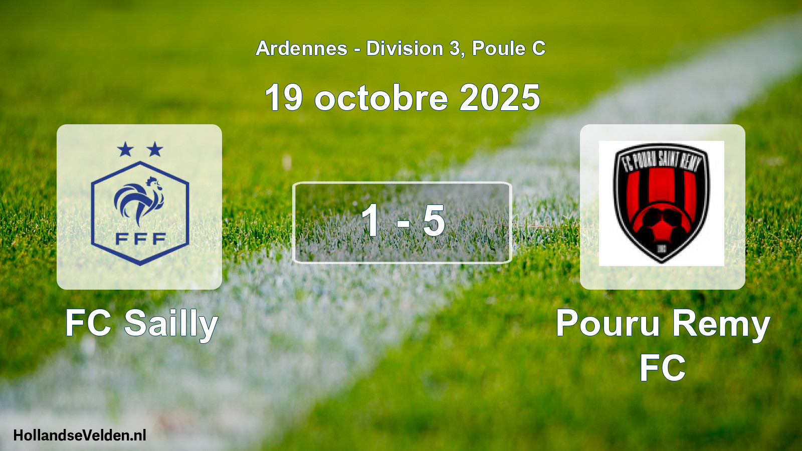 Match joué: FC Sailly - Pouru Remy FC 1 - 5 (19 octobre 2025)