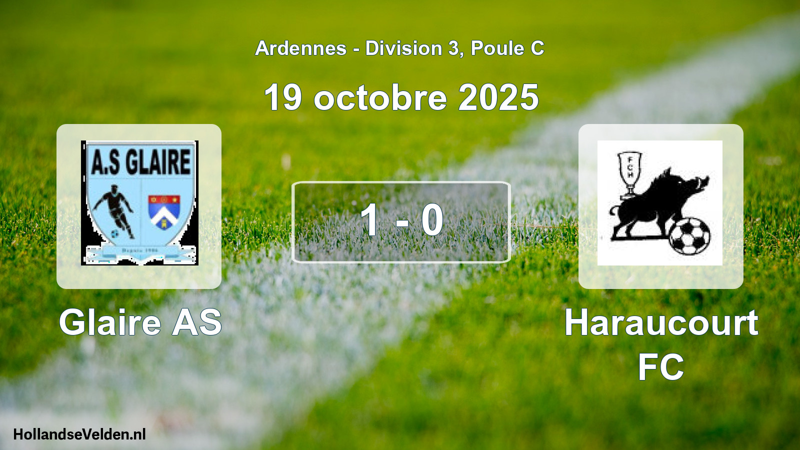 Total number of matches played: Glaire AS - Haraucourt FC 1 - 0 (19 October 2025)