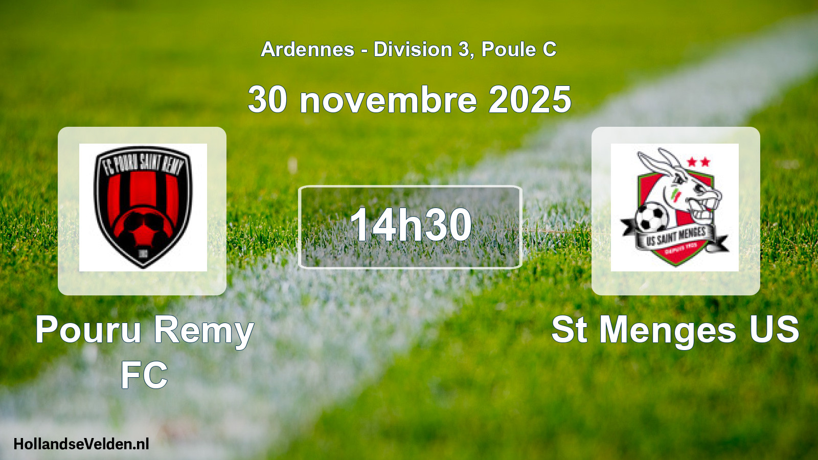 Geplande wedstrijd: Pouru Remy FC - St Menges US (30 november 2025)