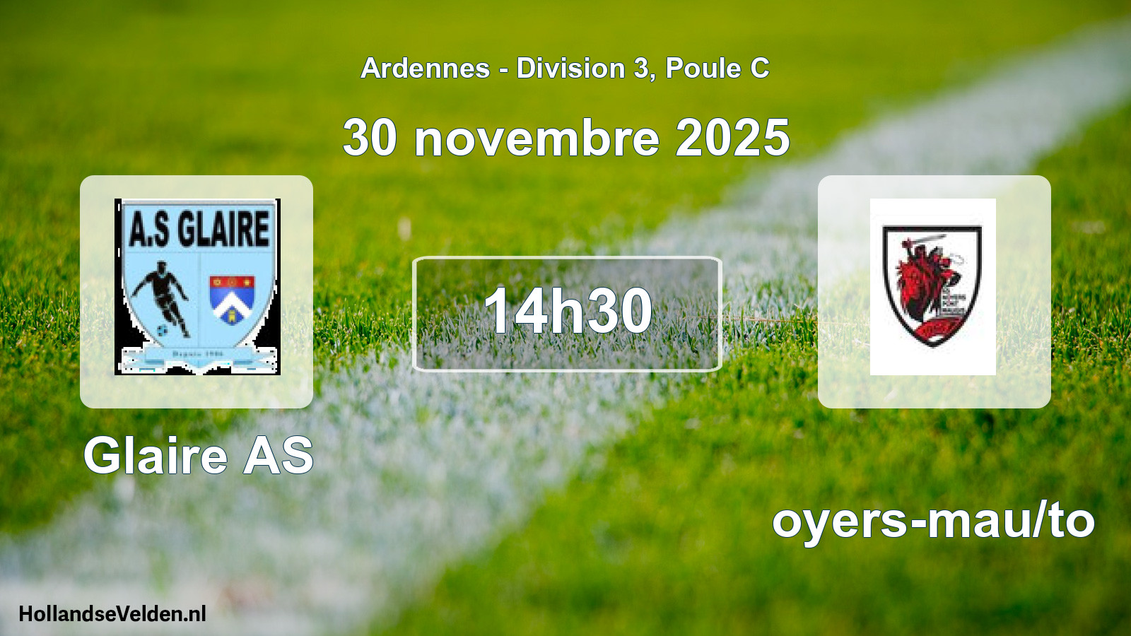 Scheduled Match: Glaire AS - Noyers-mau/to (30 November 2025)