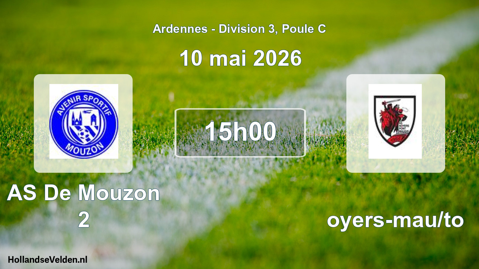 Match programmé: AS De Mouzon 2 - Noyers-mau/to (10 mai 2026)