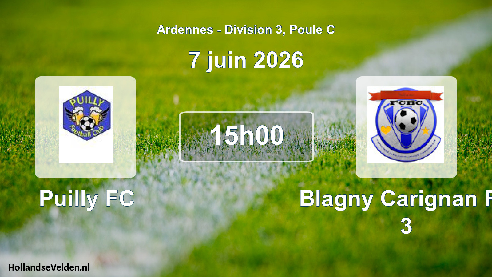 Scheduled Match: Puilly FC - Blagny Carignan FC 3 (7 June 2026)