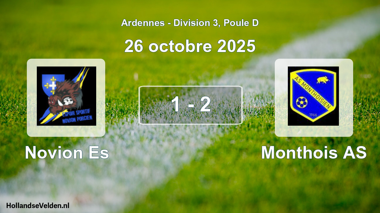 Gespeelde wedstrijd: Novion Es - Monthois AS 1 - 2 (26 oktober 2025)