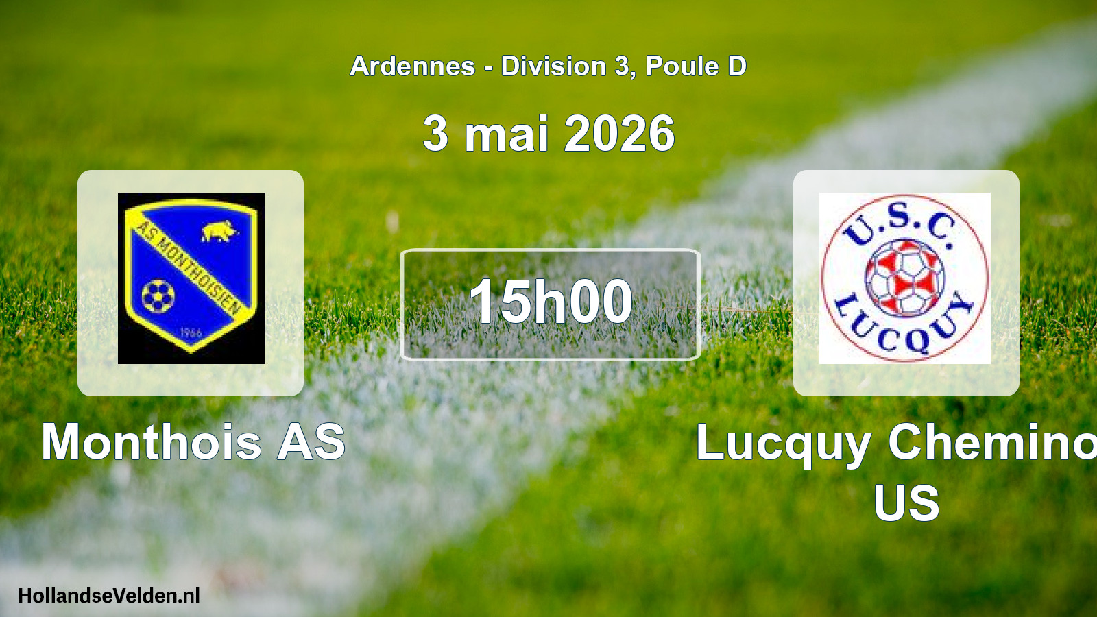 Scheduled Match: Monthois AS - Lucquy Cheminot US (3 May 2026)