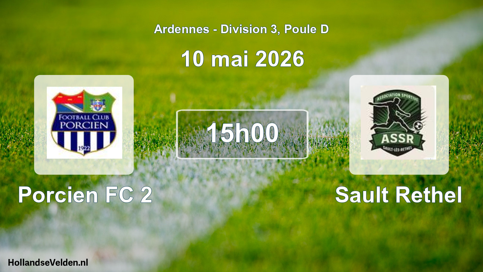 Scheduled Match: Porcien FC 2 - Sault Rethel (10 May 2026)