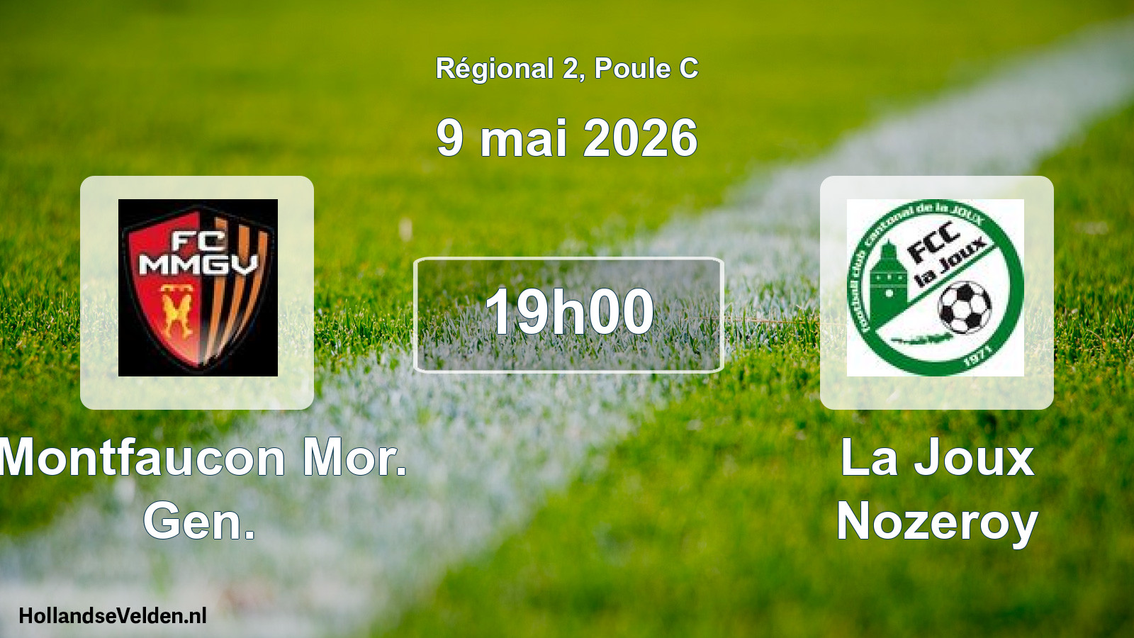 Geplande wedstrijd: Montfaucon Mor. Gen. - La Joux Nozeroy (9 mai 2026)