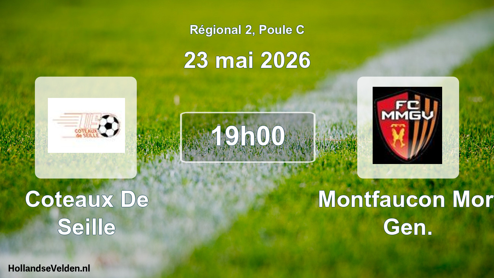 Geplande wedstrijd: Coteaux De Seille - Montfaucon Mor. Gen. (23 mei 2026)