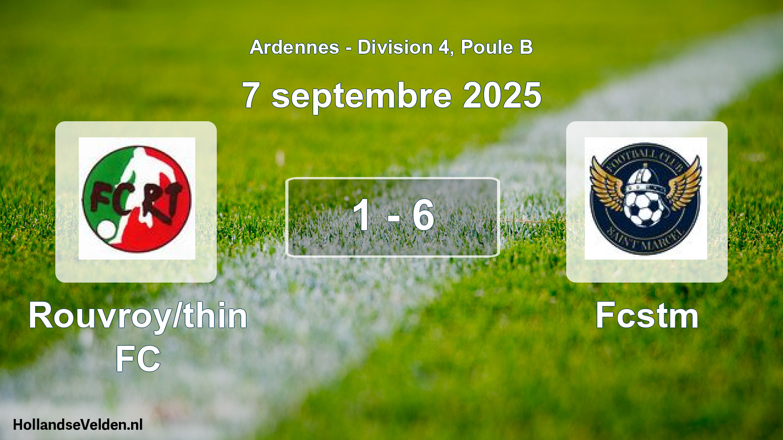 Match joué: Rouvroy/thin FC - Fcstm 1 - 6 (7 septembre 2025)
