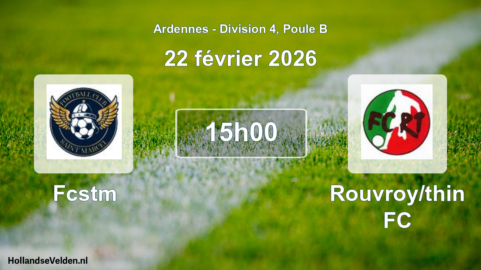 Match programmé: Fcstm - Rouvroy/thin FC (22 février 2026)