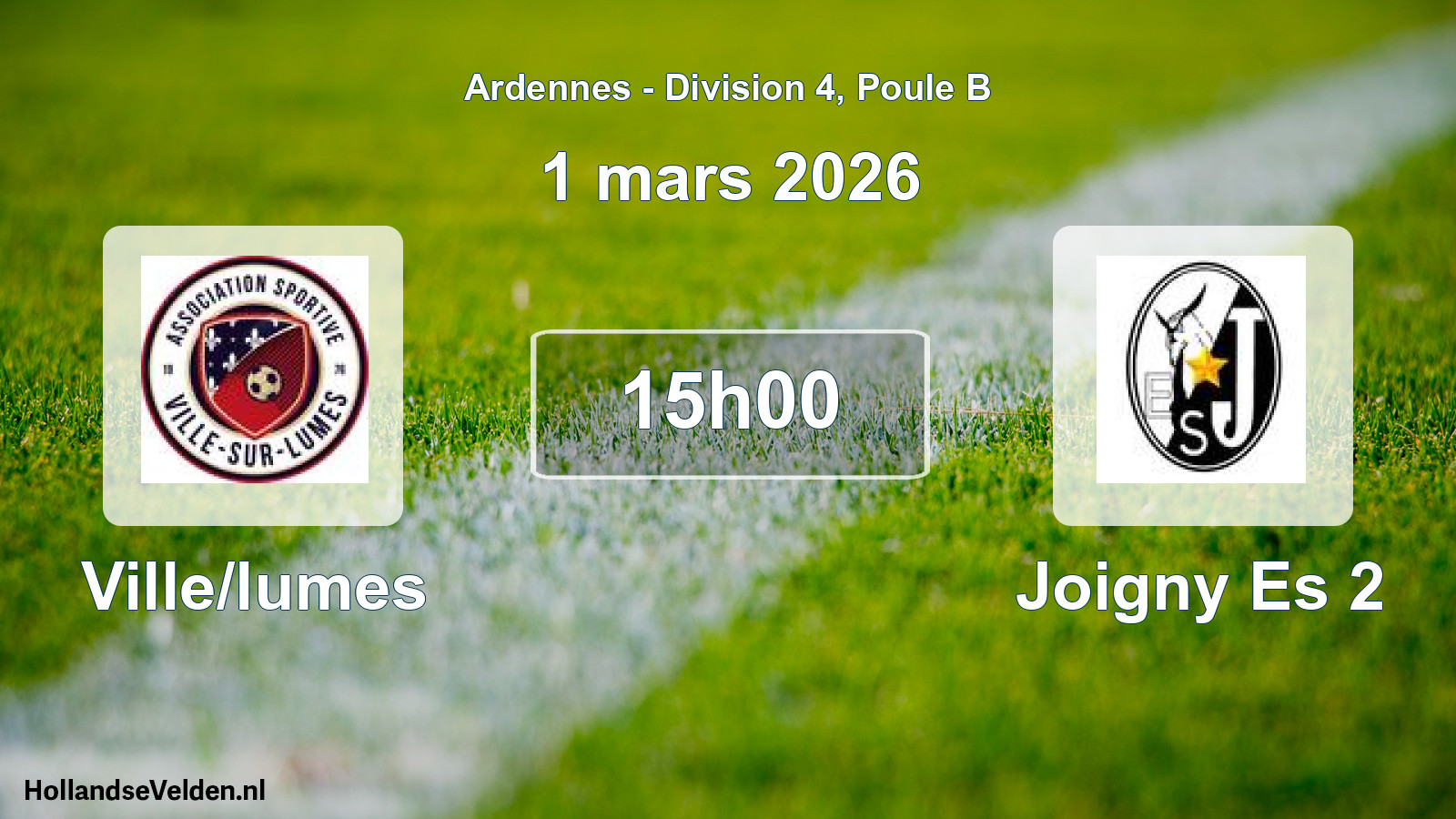 Match programmé: Ville/lumes - Joigny Es 2 (1 mars 2026)
