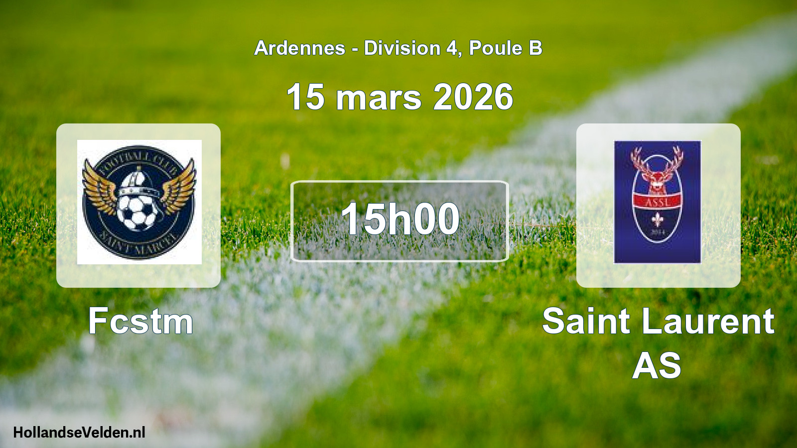 Match programmé: Fcstm - Saint Laurent AS (15 mars 2026)