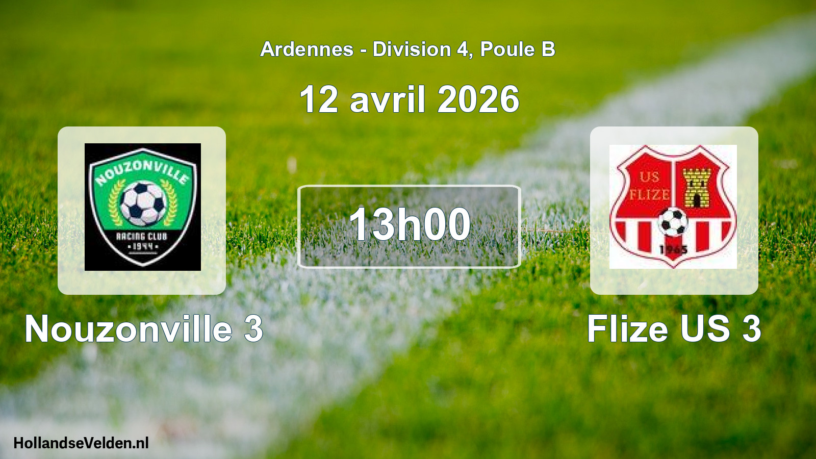 Scheduled Match: Nouzonville 3 - Flize US 3 (12 April 2026)