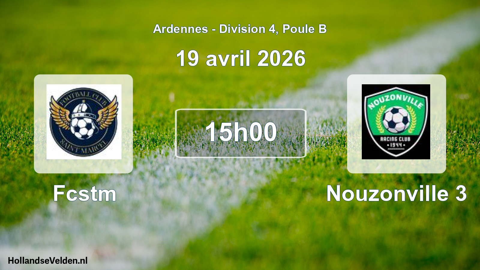 Match programmé: Fcstm - Nouzonville 3 (19 avril 2026)