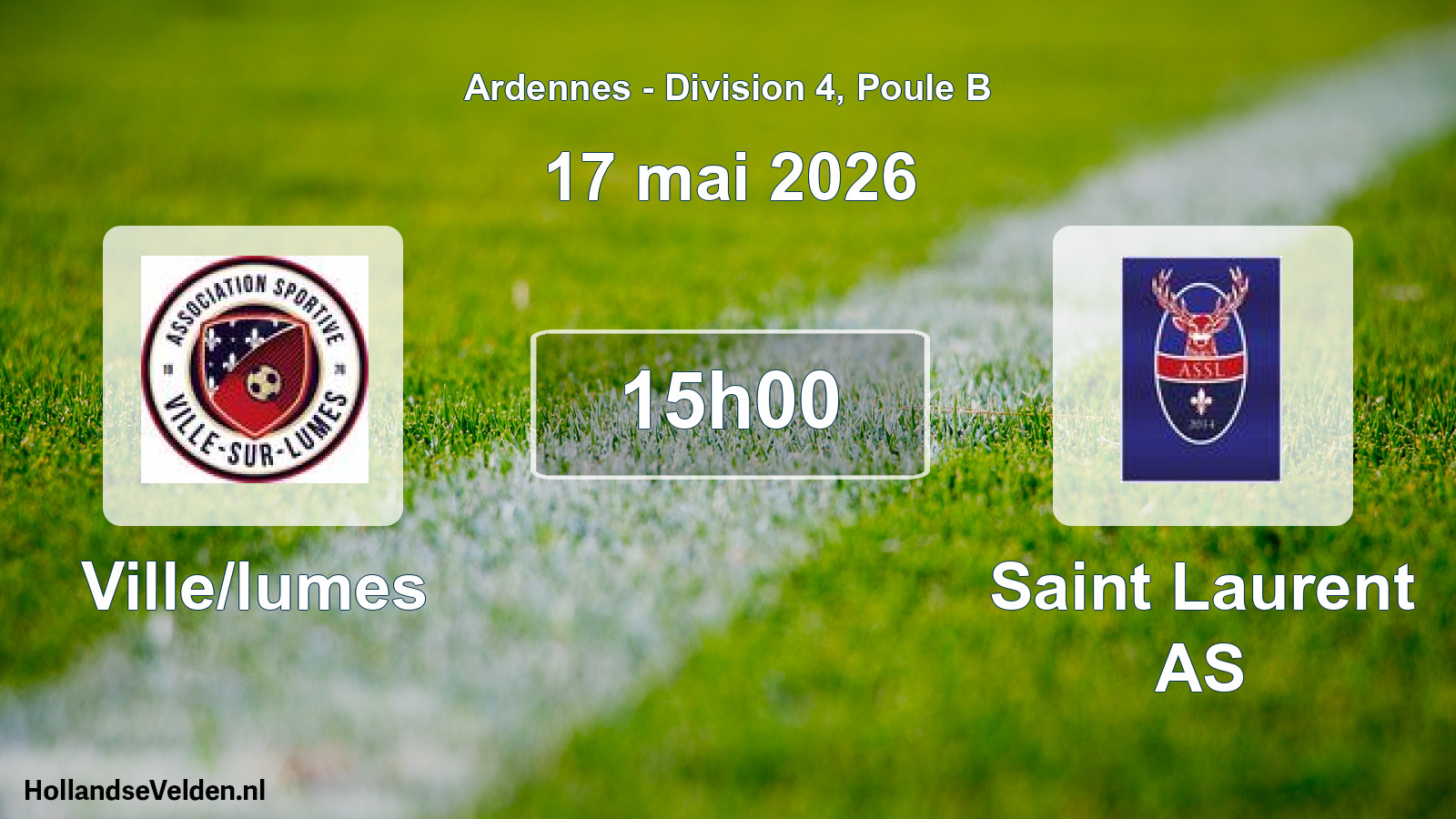 Match programmé: Ville/lumes - Saint Laurent AS (17 mai 2026)
