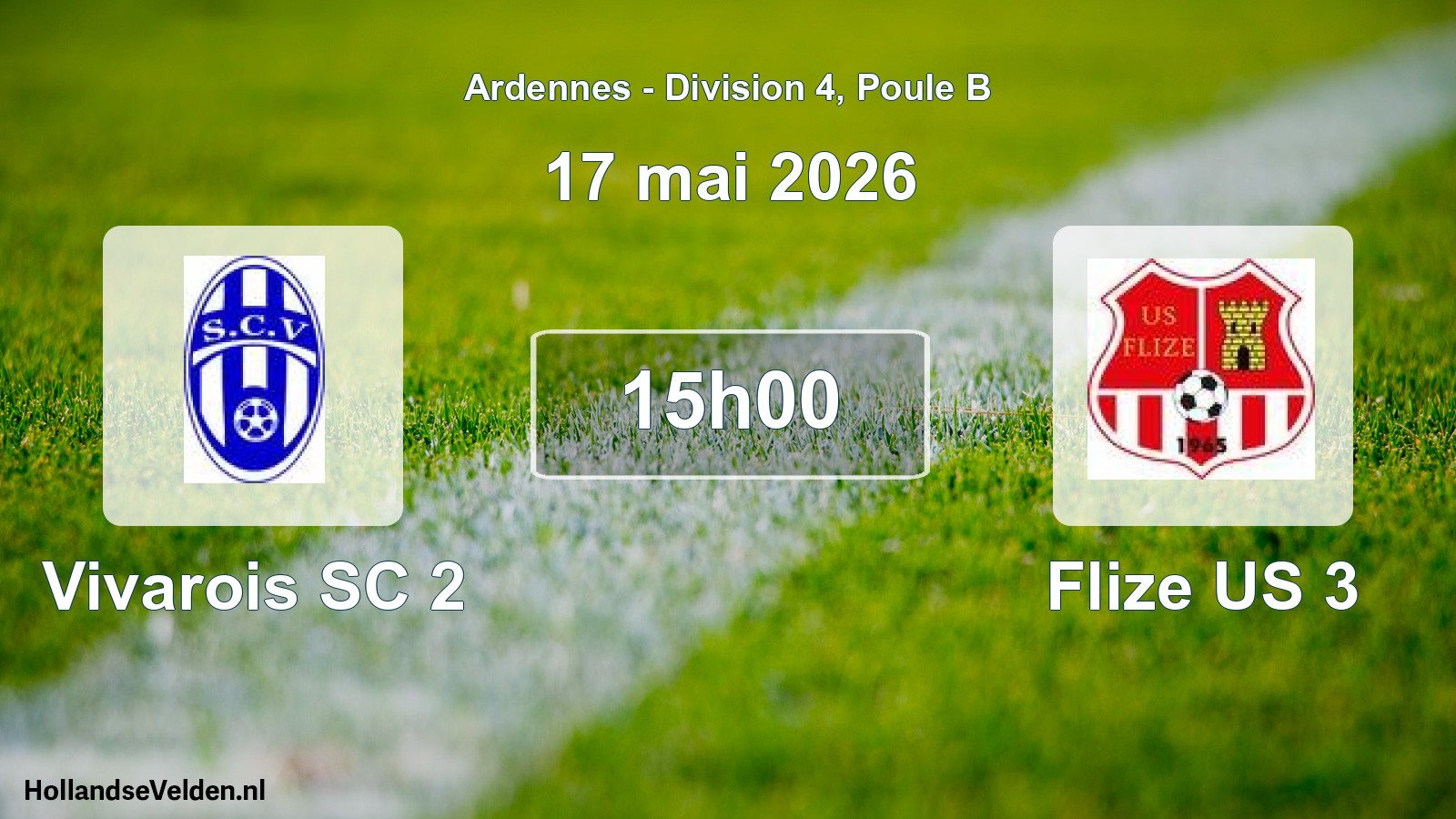 Match programmé: Vivarois SC 2 - Flize US 3 (17 mai 2026)