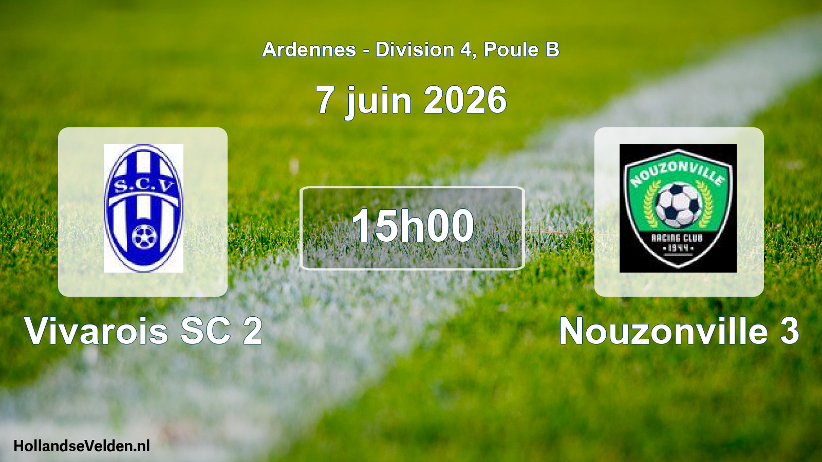 Scheduled Match: Vivarois SC 2 - Nouzonville 3 (7 June 2026)