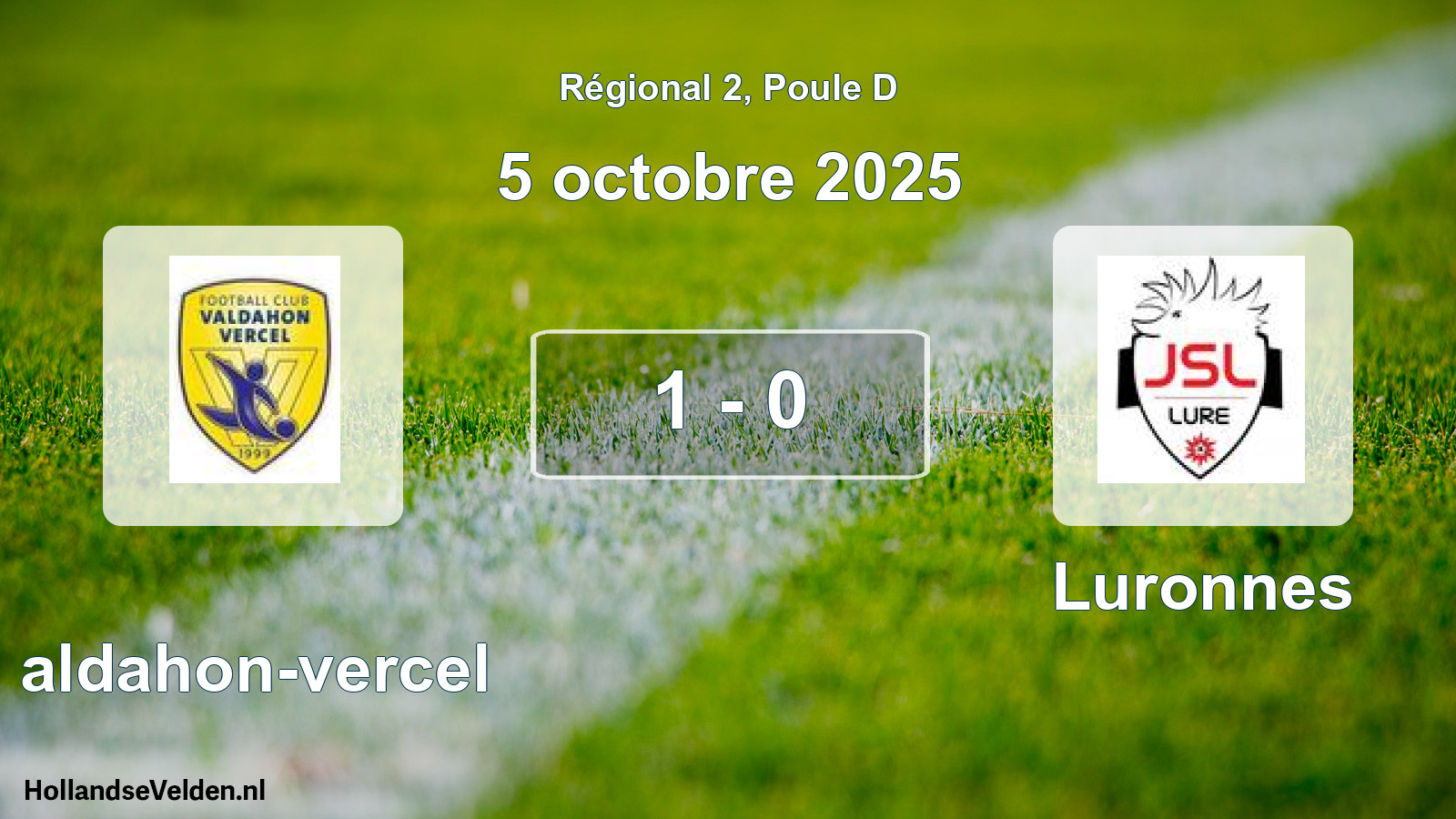 Total number of matches played: Valdahon-vercel - Luronnes 1 - 0 (5 October 2025)