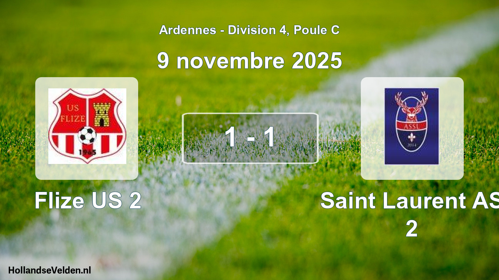 Match joué: Flize US 2 - Saint Laurent AS 2 1 - 1 (9 novembre 2025)