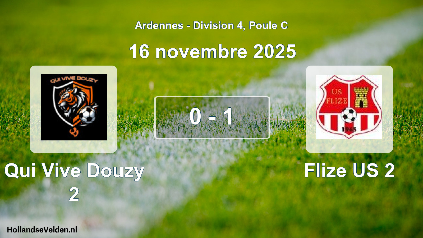 Match joué: Qui Vive Douzy 2 - Flize US 2 0 - 1 (16 novembre 2025)