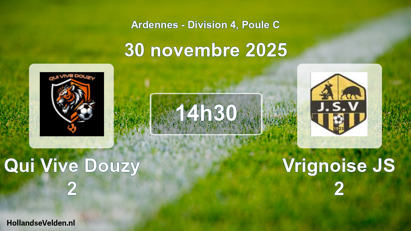 Match programmé: Qui Vive Douzy 2 - Vrignoise JS 2 (30 novembre 2025)
