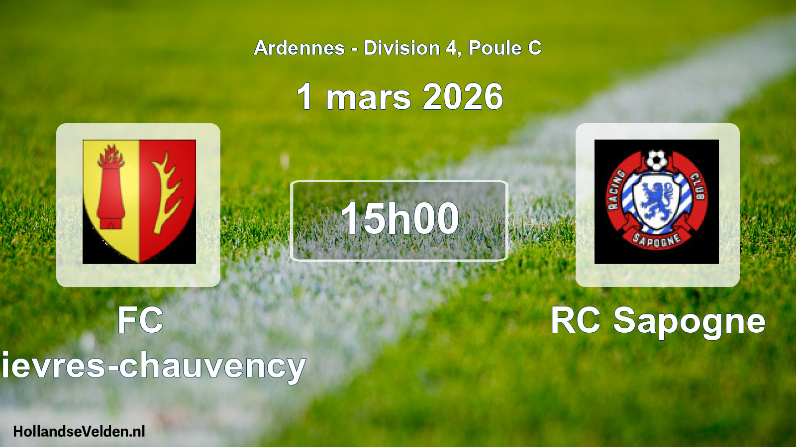 Scheduled Match: FC Bievres-chauvency - RC Sapogne (1 March 2026)