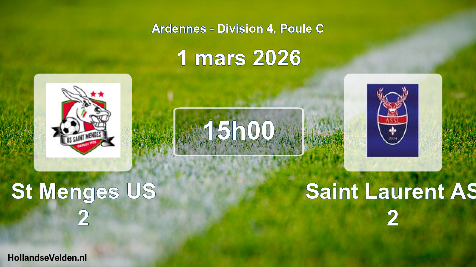 Scheduled Match: St Menges US 2 - Saint Laurent AS 2 (1 March 2026)