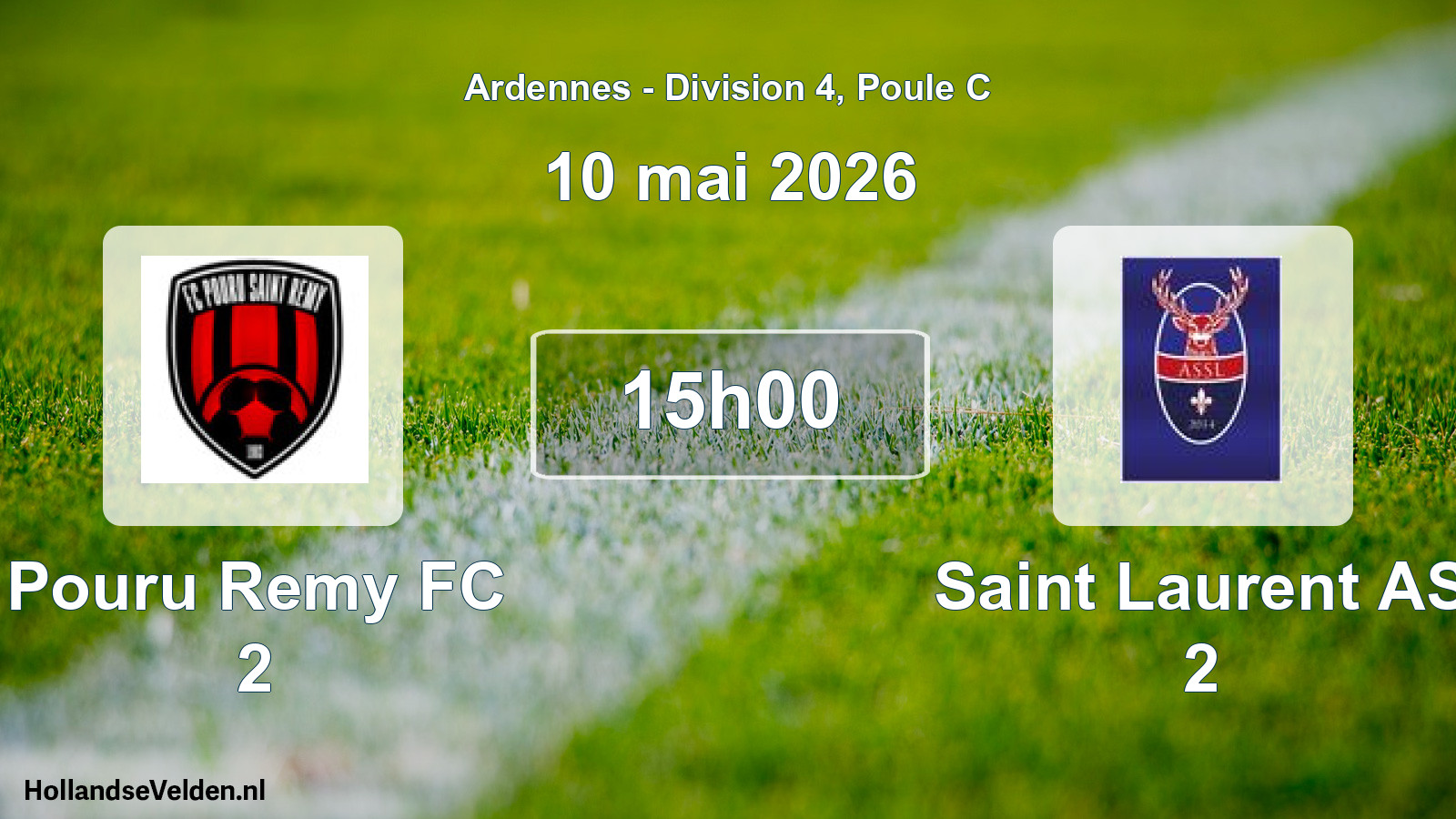 Match programmé: Pouru Remy FC 2 - Saint Laurent AS 2 (10 mai 2026)