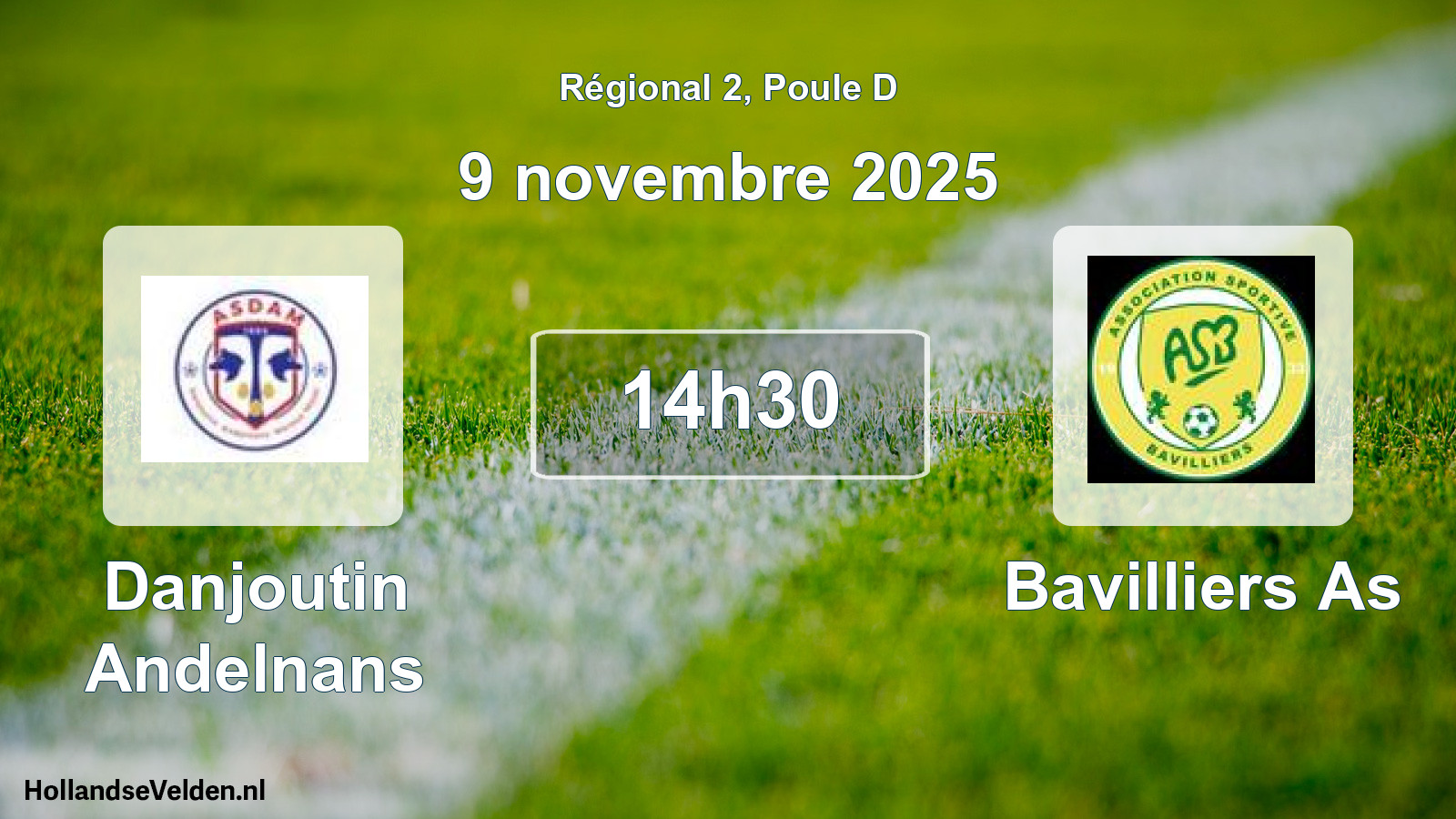 Scheduled Match: Danjoutin Andelnans - Bavilliers As (9 November 2025)