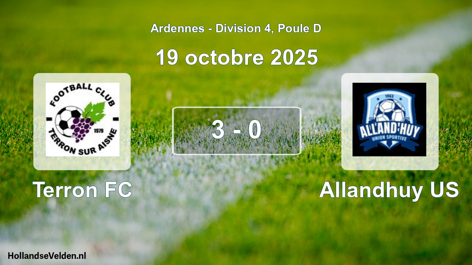 Match joué: Terron FC - Allandhuy US 3 - 0 (19 octobre 2025)