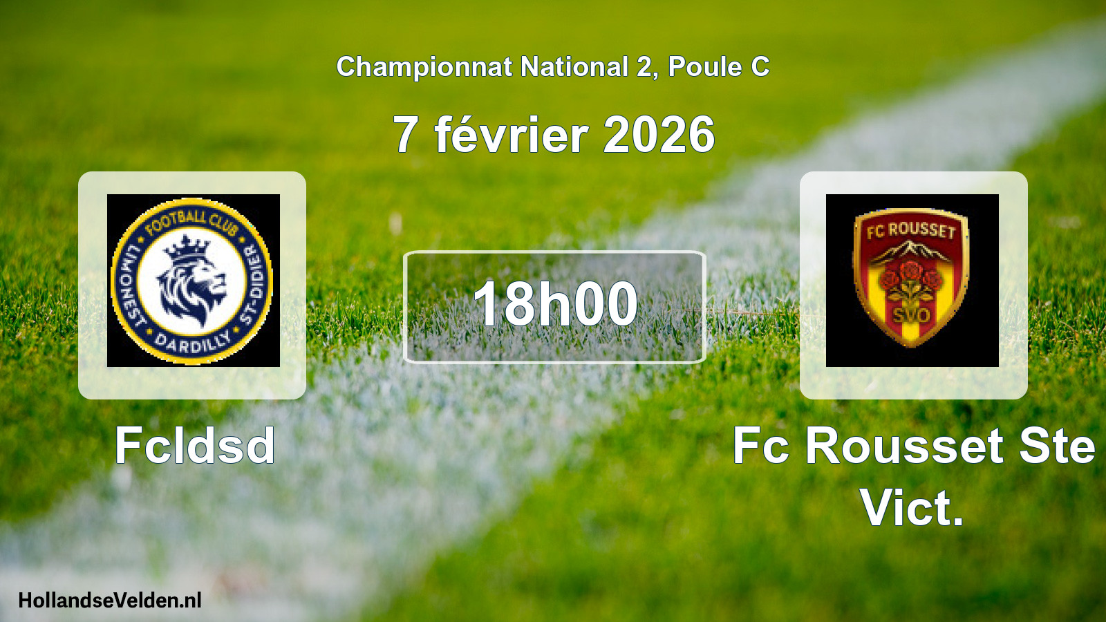 Geplande wedstrijd: Fcldsd - Fc Rousset Ste Vict. (7 février 2026)
