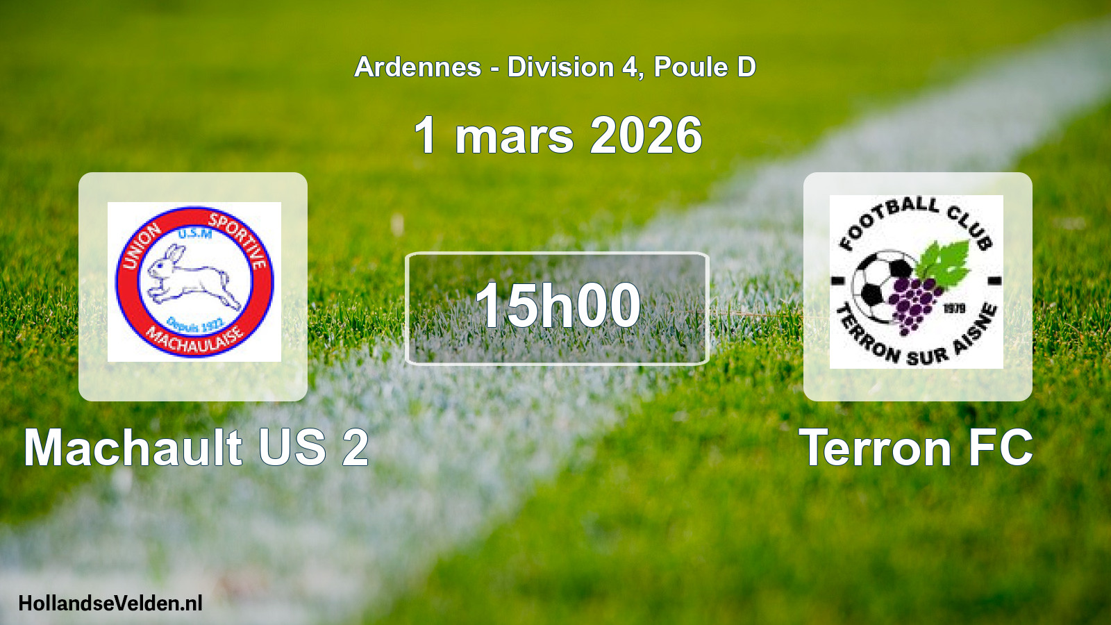 Geplande wedstrijd: Machault US 2 - Terron FC (1 maart 2026)