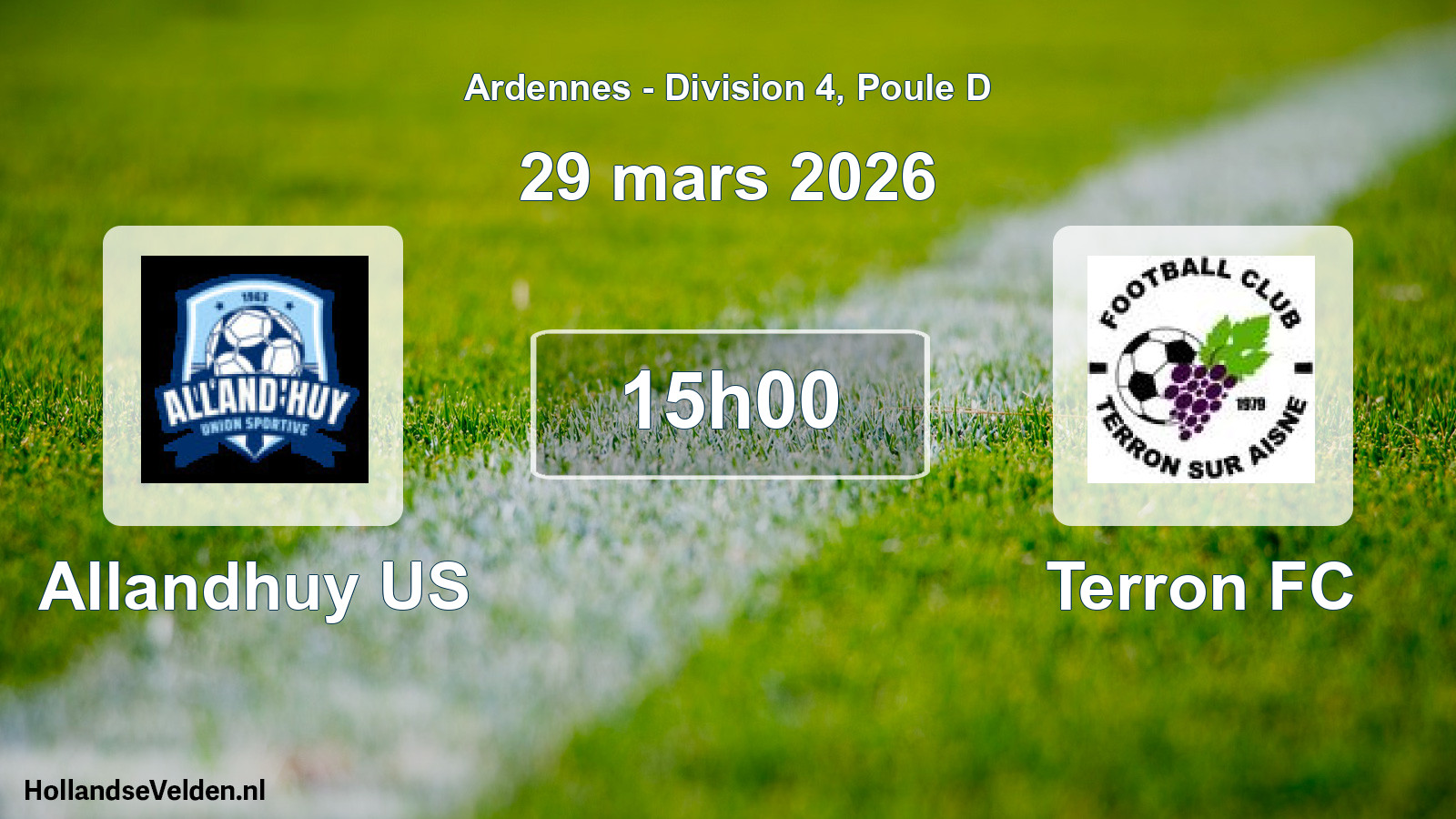 Match programmé: Allandhuy US - Terron FC (29 mars 2026)