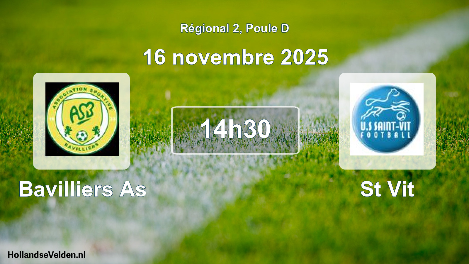 Scheduled Match: Bavilliers As - St Vit (16 November 2025)