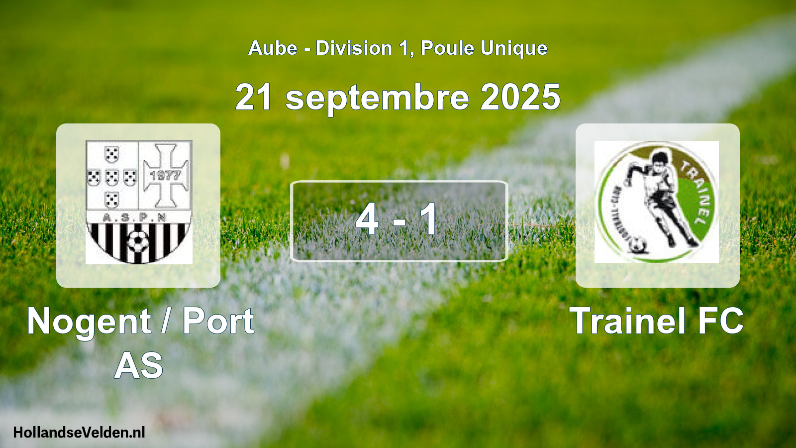 Match joué: Nogent / Port AS - Trainel FC 4 - 1 (21 septembre 2025)