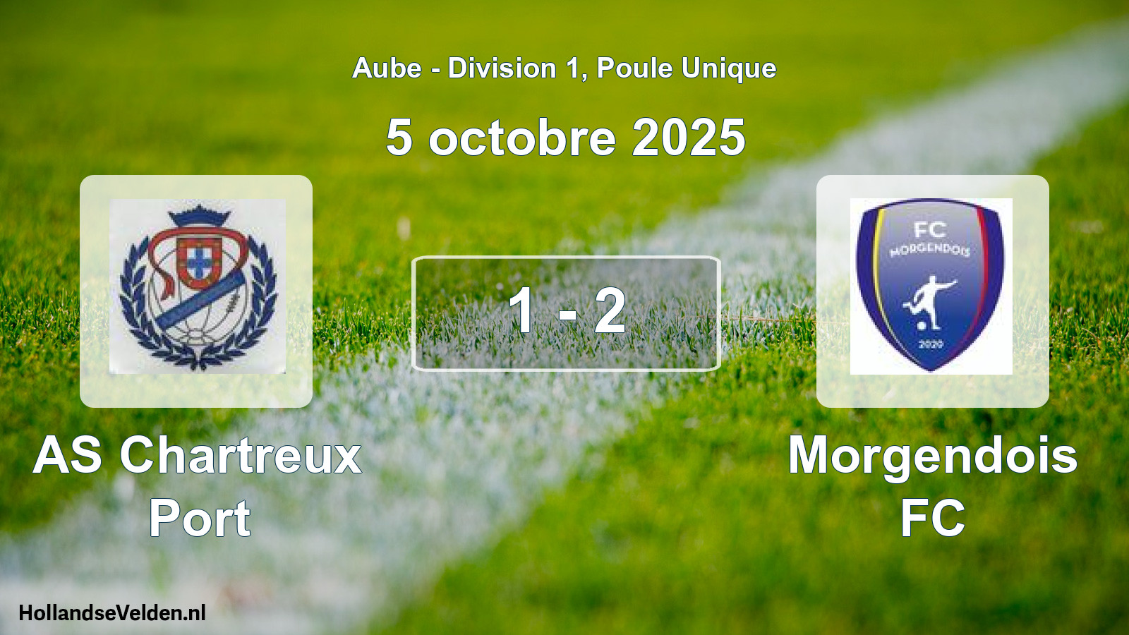 Match joué: AS Chartreux Port - Morgendois FC 1 - 2 (5 octobre 2025)