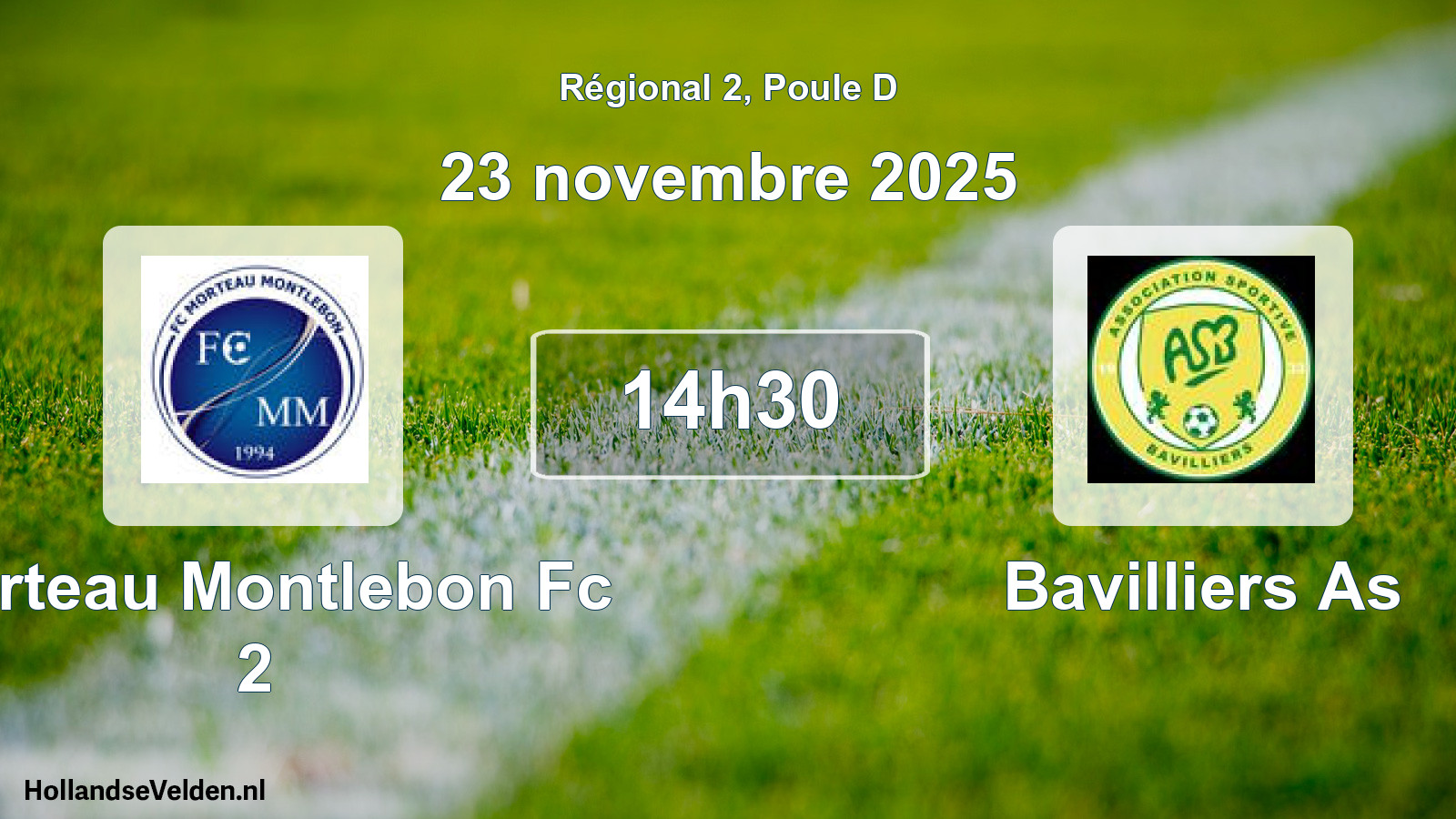 Geplande wedstrijd: Morteau Montlebon Fc 2 - Bavilliers As (23 novembre 2025)