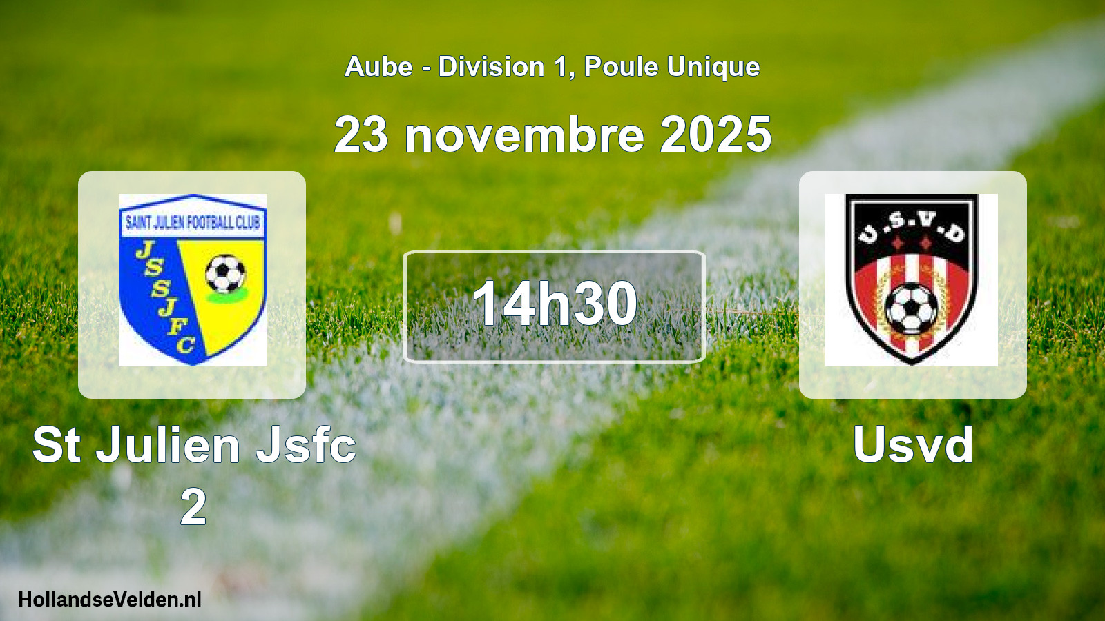 Scheduled Match: St Julien Jsfc 2 - Usvd (23 November 2025)