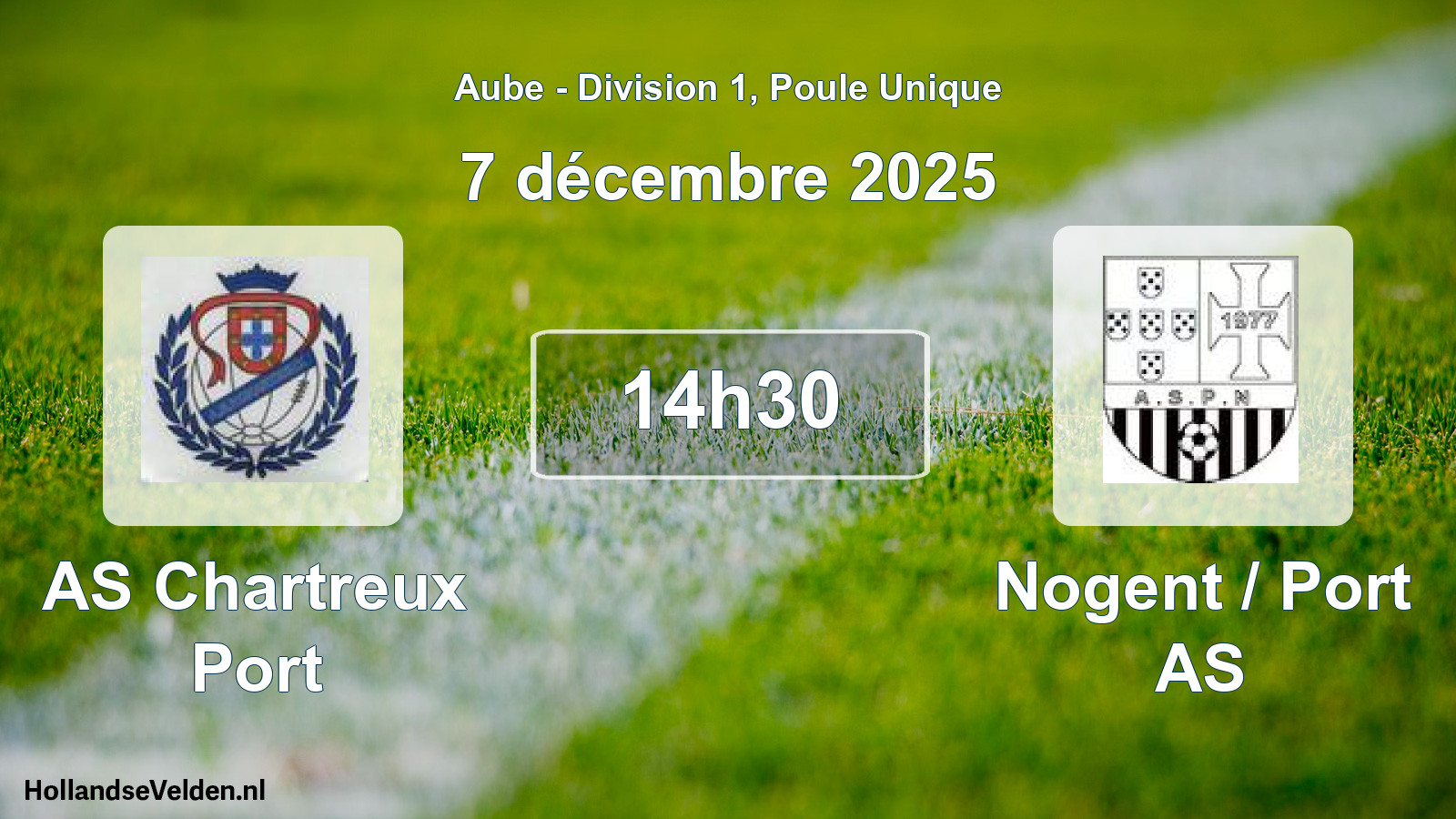 Match programmé: AS Chartreux Port - Nogent / Port AS (7 décembre 2025)