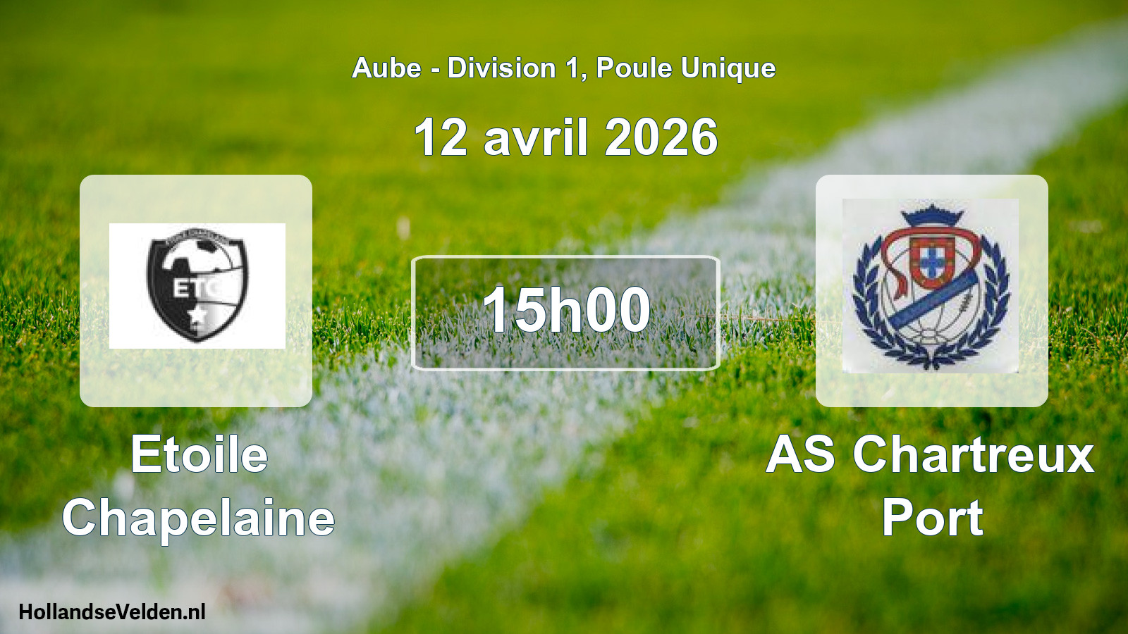 Match programmé: Etoile Chapelaine - AS Chartreux Port (12 avril 2026)