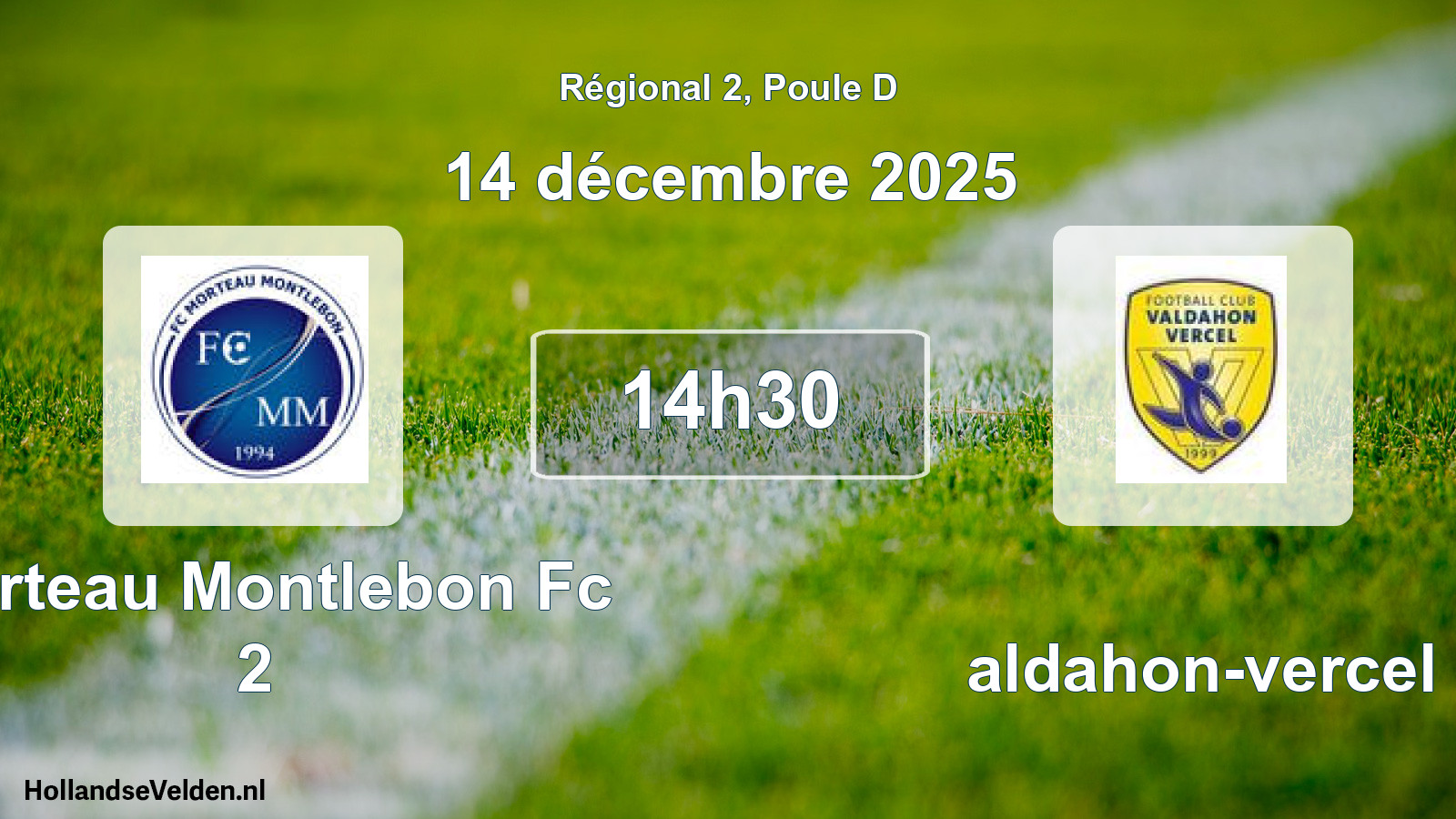 Geplande wedstrijd: Morteau Montlebon Fc 2 - Valdahon-vercel (14 décembre 2025)