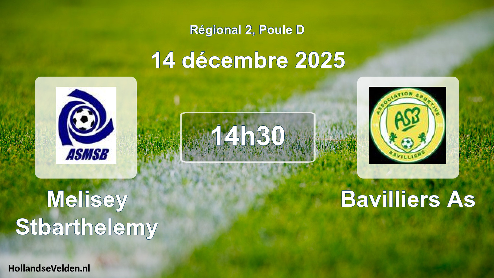 Scheduled Match: Melisey Stbarthelemy - Bavilliers As (14 December 2025)