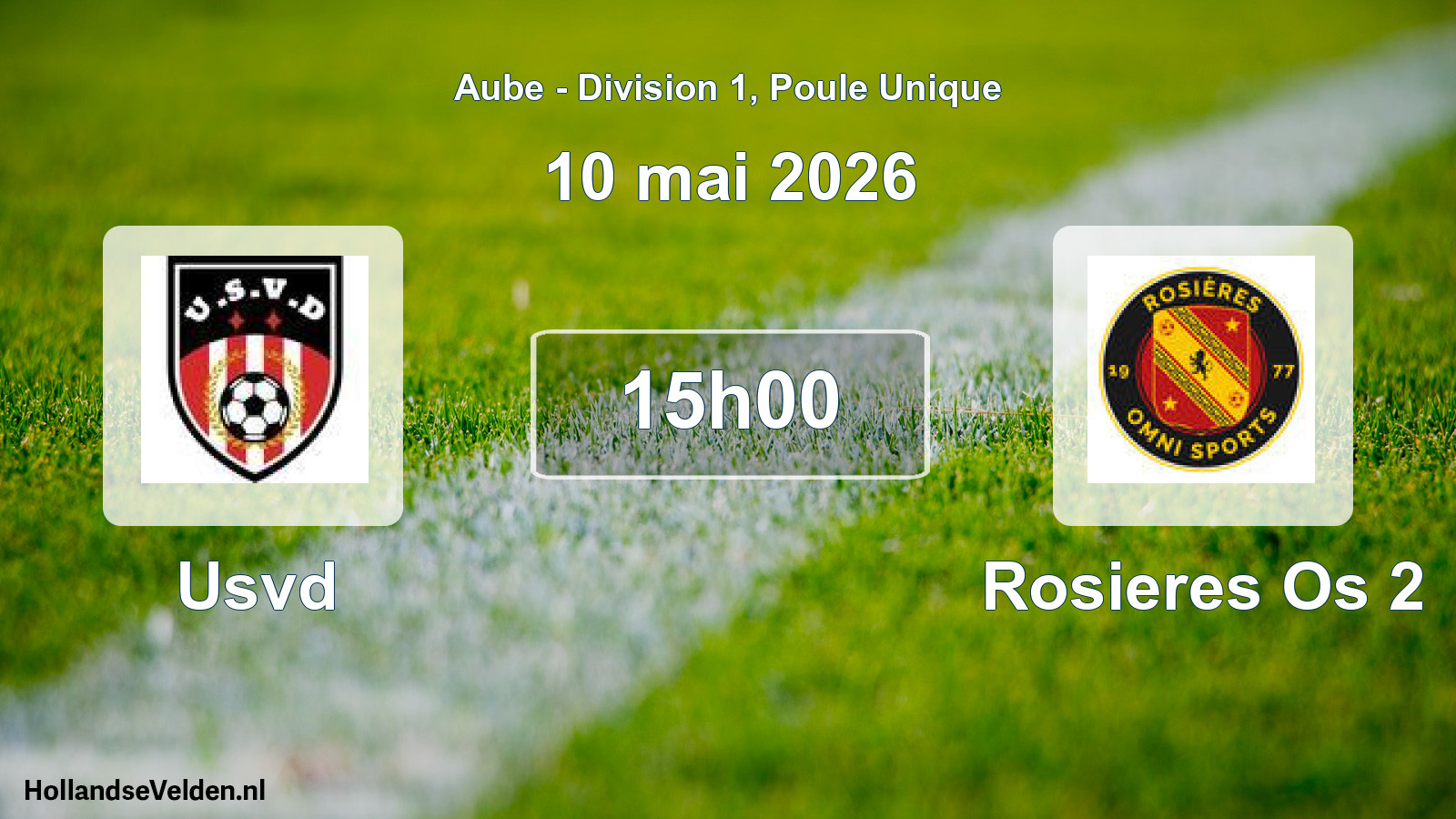 Match programmé: Usvd - Rosieres Os 2 (10 mai 2026)