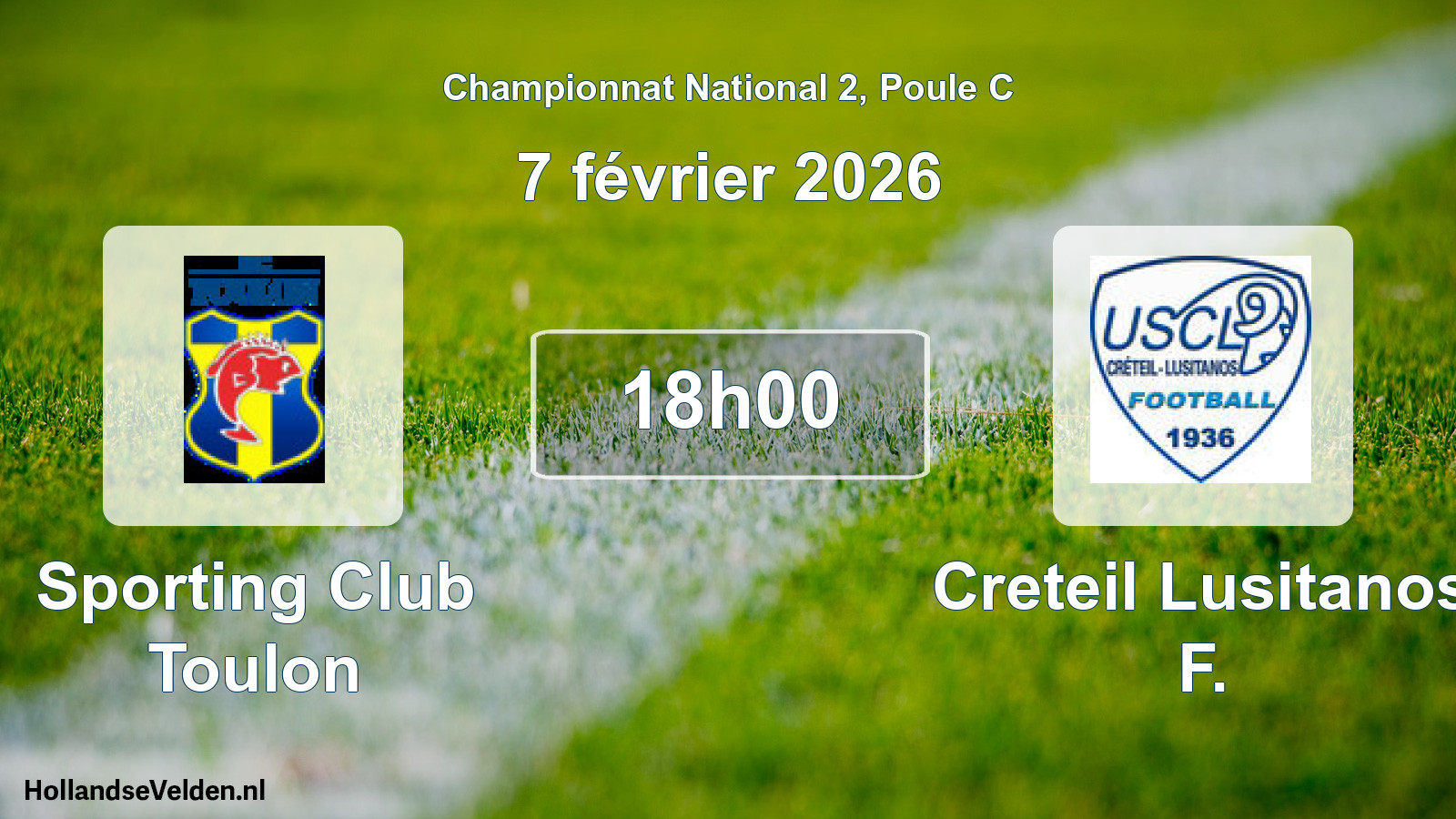 Geplande wedstrijd: Sporting Club Toulon - Creteil Lusitanos F. (7 février 2026)