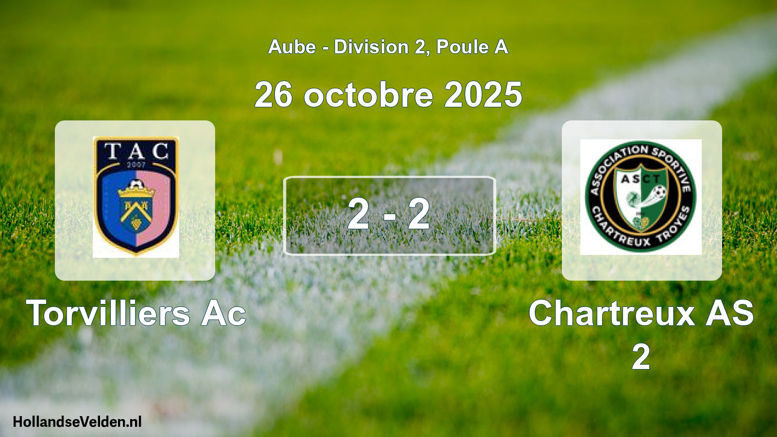 Match joué: Torvilliers Ac - Chartreux AS 2 2 - 2 (26 octobre 2025)