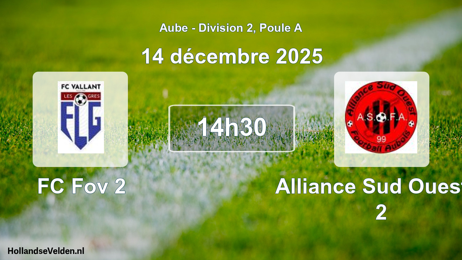 Scheduled Match: FC Fov 2 - Alliance Sud Ouest F 2 (14 December 2025)